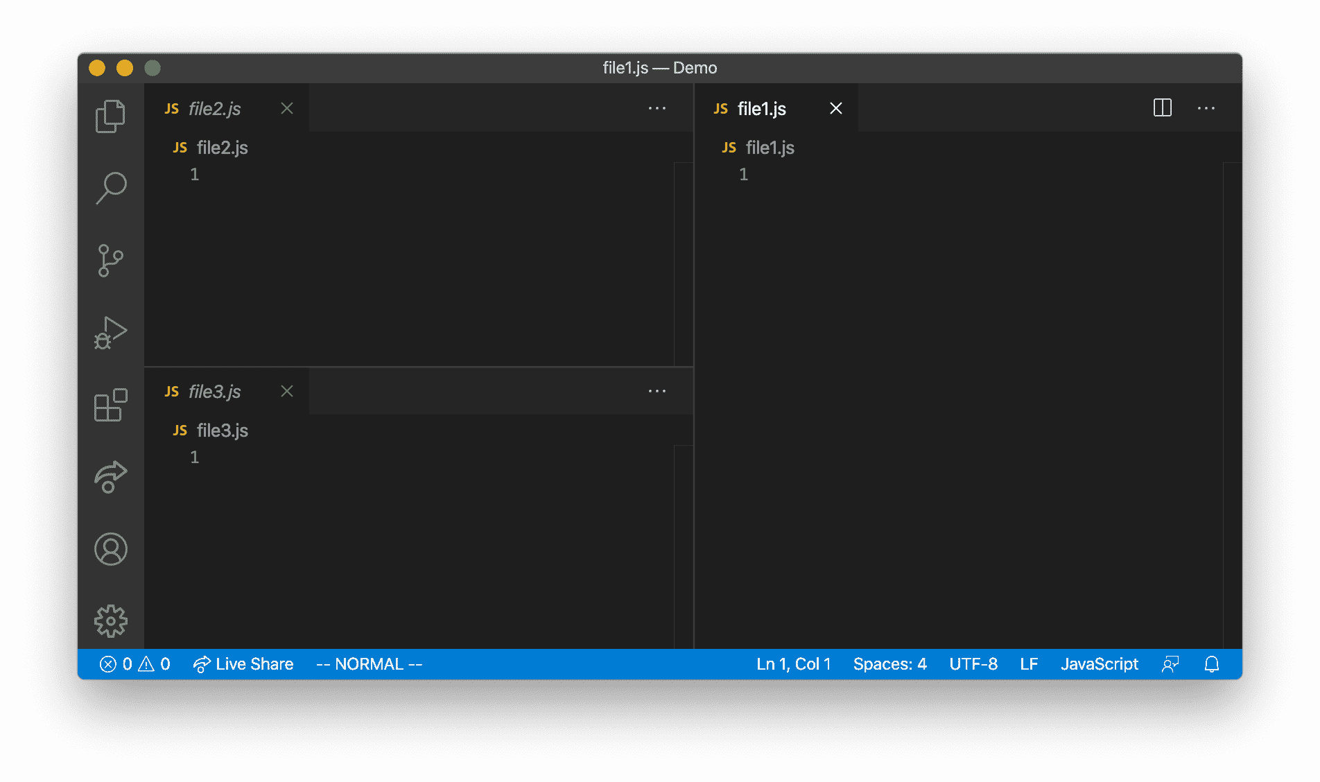 VSCode showing 3 windows