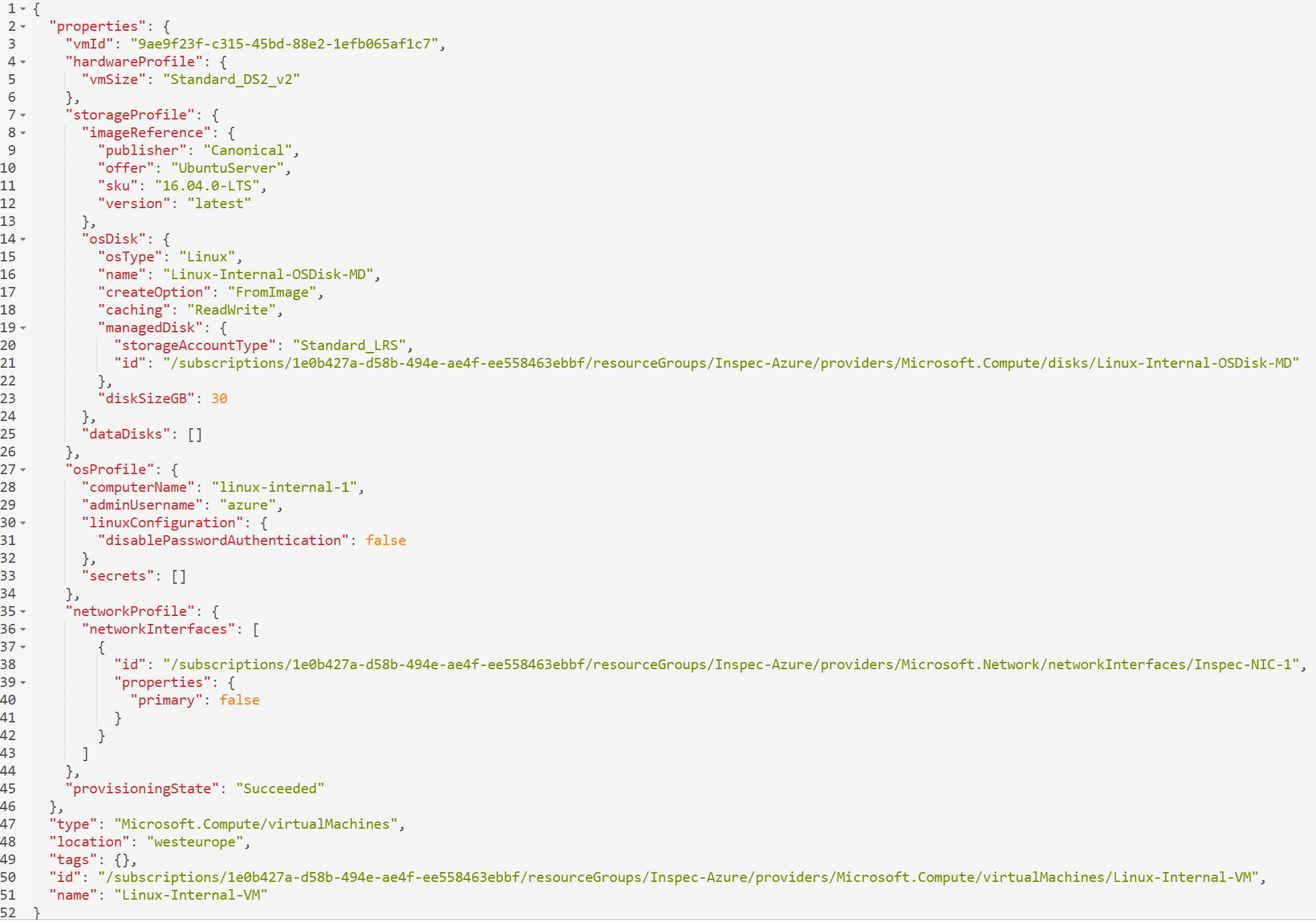 Virtual Machine Attributes