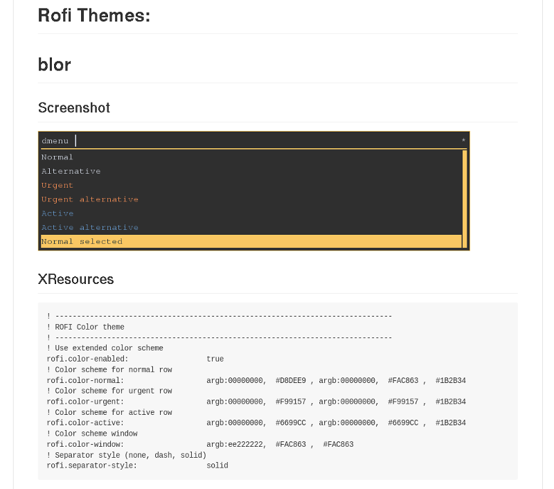 Rofi Theme Site